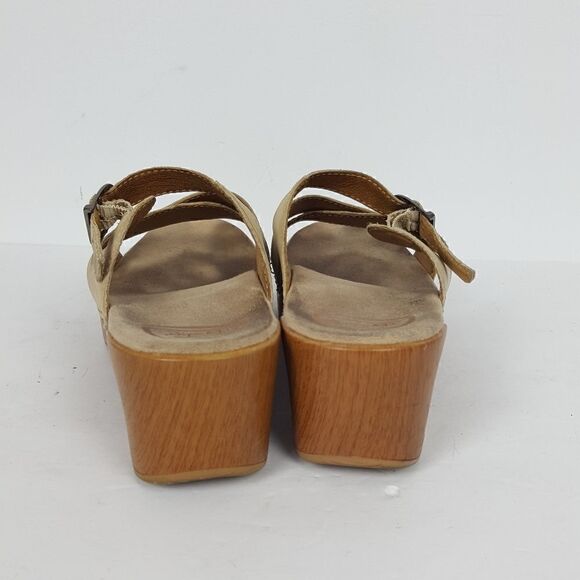 Dansko US 10 EU 40  Beige Leather Clogs Strappy - Picture 7 of 7
